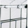 Serre de jardin 4 étagères 143 x 143 x H195cm Bache serre PVC Cadre Acier Legumes plantes Fleurs BRIXO