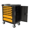 Servante d'atelier 7 tiroirs 221pièces Porte latérale 4 Roues Chariot à outils VITO
