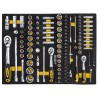 Servante d'atelier 7 tiroirs 221pièces Porte latérale 4 Roues Chariot à outils VITO