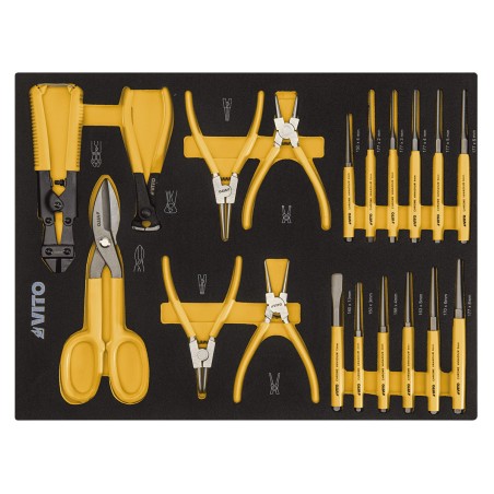 Servante d'atelier 7 tiroirs 221pièces Porte latérale 4 Roues Chariot à outils VITO