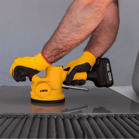 Ventouse vibrante carrelage sans fil 20V 130mm Charge 50Kg 6 vitesses VITO