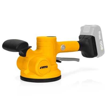 Ventouse vibrante Diam130mm Carrelage Charge 50Kg 20V + Batterie Lithium 2Ah 6 vitesses + Chargeur VITO