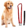 Harnais et Laisse pour chien 190 cm Ceinture réglable 55 à 90 cm Longe Elastique Balade Jogging KZ GARDEN