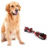 Jouet pour Chien Corde Coton Jeu dentaire 20 cm Os à Mâcher Hygiène Bucco-dentaire Nœuds