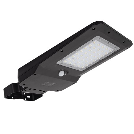 Lampadaire solaire extérieur LED 6000K Noir Projecteur led Eclairage 25W 3000 Lumens Surface éclairée 180m² ASLO