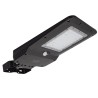 Lampadaire solaire extérieur LED 6000K Noir Projecteur led Eclairage 25W 3000 Lumens Surface éclairée 180m² ASLO