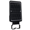 Lampadaire solaire extérieur LED 6000K Noir Projecteur led Eclairage 25W 3000 Lumens Surface éclairée 180m² ASLO