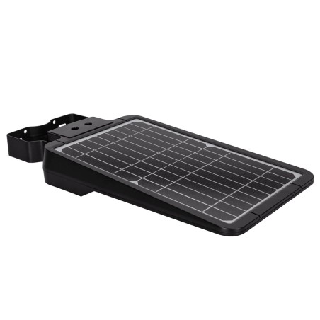 Lampadaire solaire extérieur LED 6000K Noir Projecteur led Eclairage 25W 3000 Lumens Surface éclairée 180m² ASLO