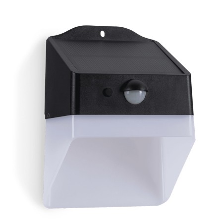 Applique murale Led d'extérieur solaire Noire 2WDétecteur de mouvement Angle120° IP65 ASLO