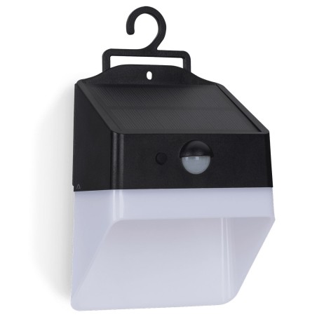 Applique murale Led d'extérieur solaire Noire 2WDétecteur de mouvement Angle120° IP65 ASLO
