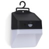 Applique murale Led d'extérieur solaire Noire 2WDétecteur de mouvement Angle120° IP65 ASLO