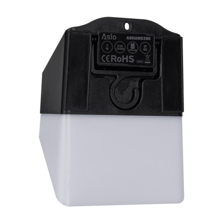 Applique murale Led d'extérieur solaire Noire 2WDétecteur de mouvement Angle120° IP65 ASLO