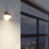 Applique murale Led d'extérieur solaire Noire 2WDétecteur de mouvement Angle120° IP65 ASLO