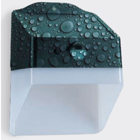 Applique murale Led d'extérieur solaire Noire 2WDétecteur de mouvement Angle120° IP65 ASLO