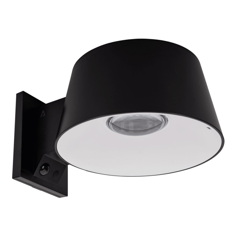 Applique murale LED solaire Noire 5.26W 1000 Lumen Eclairage LED Détecteur infrarouge Angle 120° IP54 ASLO
