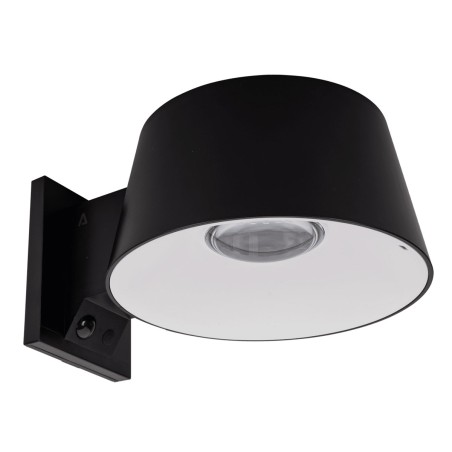 Applique murale LED solaire Noire 5.26W 1000 Lumen Eclairage LED Détecteur infrarouge Angle 120° IP54 ASLO
