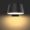 Applique murale LED solaire Noire 5.26W 1000 Lumen Eclairage LED Détecteur infrarouge Angle 120° IP54 ASLO