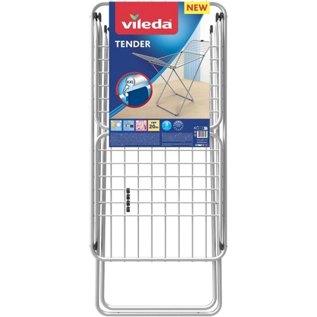 Séchoir à Linge Etendage pliable avec ailes 189 x 56 x 94 cm Fil anti-plis VILEDA