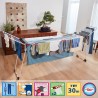 Séchoir à linge Etendage pliable 30m avec Ailes 304 x 56 x 128 cm Tubes Anti-plis VILEDA