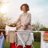 Séchoir à linge Double 187 x 57 x H94 cm Etendage pliable Tube Anti-plis VILEDA
