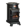 Poêle à gaz Fonte véritable 3,4KW noir Effet feu Provence UNIVERSAL