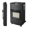 Poele à gaz pliable 4,2KW Noir Allumage Piezo Chauffage d'appoint gaz INTEC