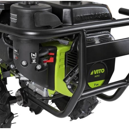 Motoculteur à essence Moteur 4T 7CV 212 cm3 Motobineuse avec Fraises double sens VITO