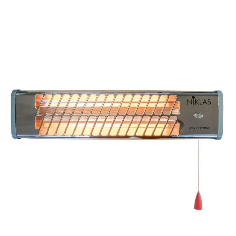 Reglette infrarouge quartz 1200W chauffage mural intérieur et extérieur NIKLAS