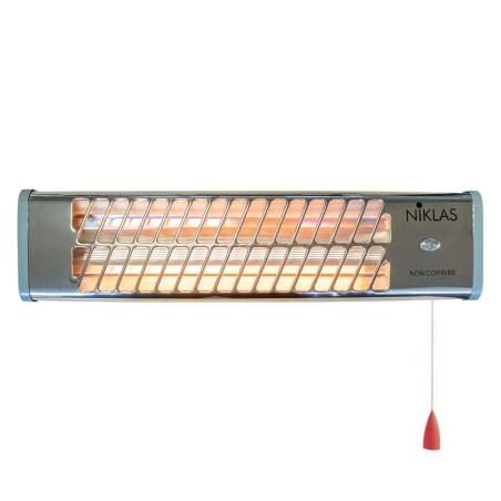 Reglette infrarouge quartz 1200W chauffage mural intérieur et extérieur NIKLAS