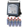 Chauffage à gaz portable 1700W Sécurité Thermocouple + 8 Cartouches gaz ALPEN Camping Basses températures