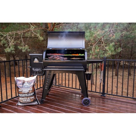 Barbecue à Pellets Grill et Fumoir Ecran LCD Cuisson 90x50cm 8 cuissons + Housse de protection Navigator 1150 PIT BOSS