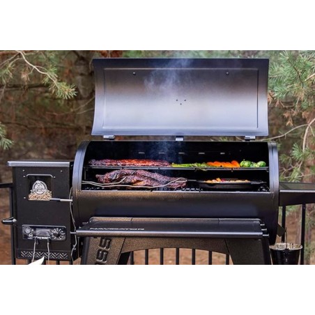 Barbecue à Pellets Grill et Fumoir Ecran LCD Cuisson 90x50cm 8 cuissons + Housse de protection Navigator 1150 PIT BOSS