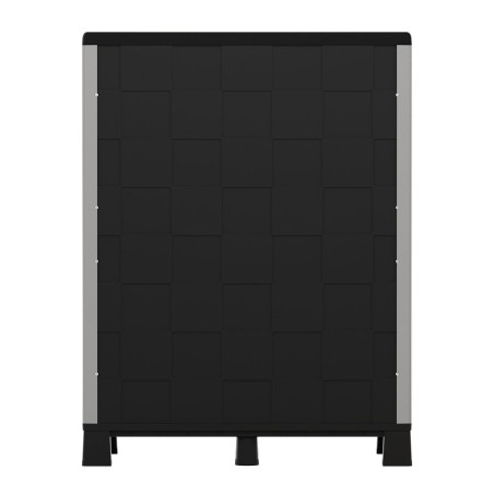 Armoire de rangement Gris 68 x 37 x 90cm Meuble de rangement Intérieur Exterieur 2 portes 2 Etagères Charnière acier INTEC