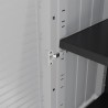 Armoire de rangement Gris 68 x 37 x 90cm Meuble de rangement Intérieur Exterieur 2 portes 2 Etagères Charnière acier INTEC