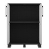 Armoire de rangement Gris 68 x 37 x 90cm Meuble de rangement Intérieur Exterieur 2 portes 2 Etagères Charnière acier INTEC