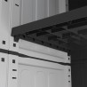 Armoire de rangement 2 portes 4 Etagères Grise 68 x 37 x H169 cm 4 pieds INTEC