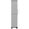 Armoire de rangement 2 portes 4 Etagères Grise 68 x 37 x H169 cm 4 pieds INTEC