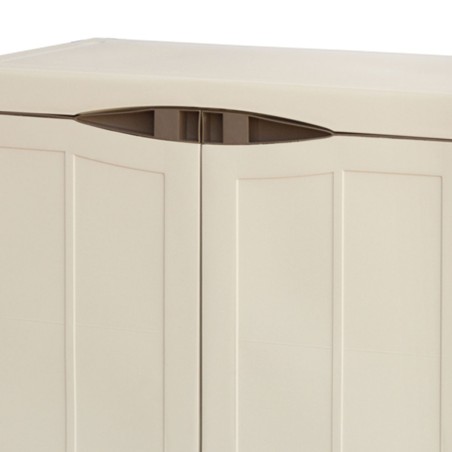 Armoire de rangement 2 portes 2 Etagères 70 x 47 x 97cm 4 pieds Charge 50kg max INTEC