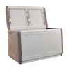 Coffre de Rangement Extérieur 230L Malle de Jardin Beige/Taupe 96 x 53 x H57cm Poignées de transport INTEC