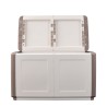 Coffre de Rangement Extérieur 230L Malle de Jardin Beige/Taupe 96 x 53 x H57cm Poignées de transport INTEC