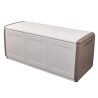 Coffre de rangement 330L Beige/Taupe 138 x 53 x H57cm Poignées de transport polypropylène INTEC