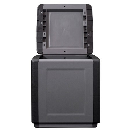 Coffre de rangement 130L Gris/Noir 54 x 53 x H57cm Poignées de transport polypropylène INTEC