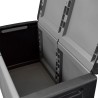 Coffre de rangement 230L Coffre de Jardin Gris/Noir 96 x 53 x H57cm Poignées de transport polypropylène INTEC