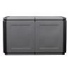 Coffre de rangement 230L Coffre de Jardin Gris/Noir 96 x 53 x H57cm Poignées de transport polypropylène INTEC