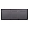 Coffre de rangement 330L Gris/Noir 138 x 53 x H57cm Poignées de transport polypropylène INTEC