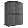 Abri de jardin 2 portes 151 x 83 x H200 cm Anthracite Cabanon de jardin Plancher intégré INTEC