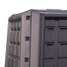 Composteur de jardin 380L Anthracite Déchets verts Couvercle et trappe d'extraction INTEC