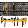 Panneau porte Outils 50 x 100 x 1.7cm Kit modulable 2 panneaux perforés 1 étagère porte outils + 50 crochets Assortis