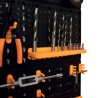 Panneau porte Outils 66 x 78 x 1.7cm 4 panneaux perforés 15 petits - 12 grands bacs 38 Crochets Etagère murale