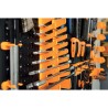 Panneau porte Outils 66 x 78 x 1.7cm 4 panneaux perforés 15 petits - 12 grands bacs 38 Crochets Etagère murale